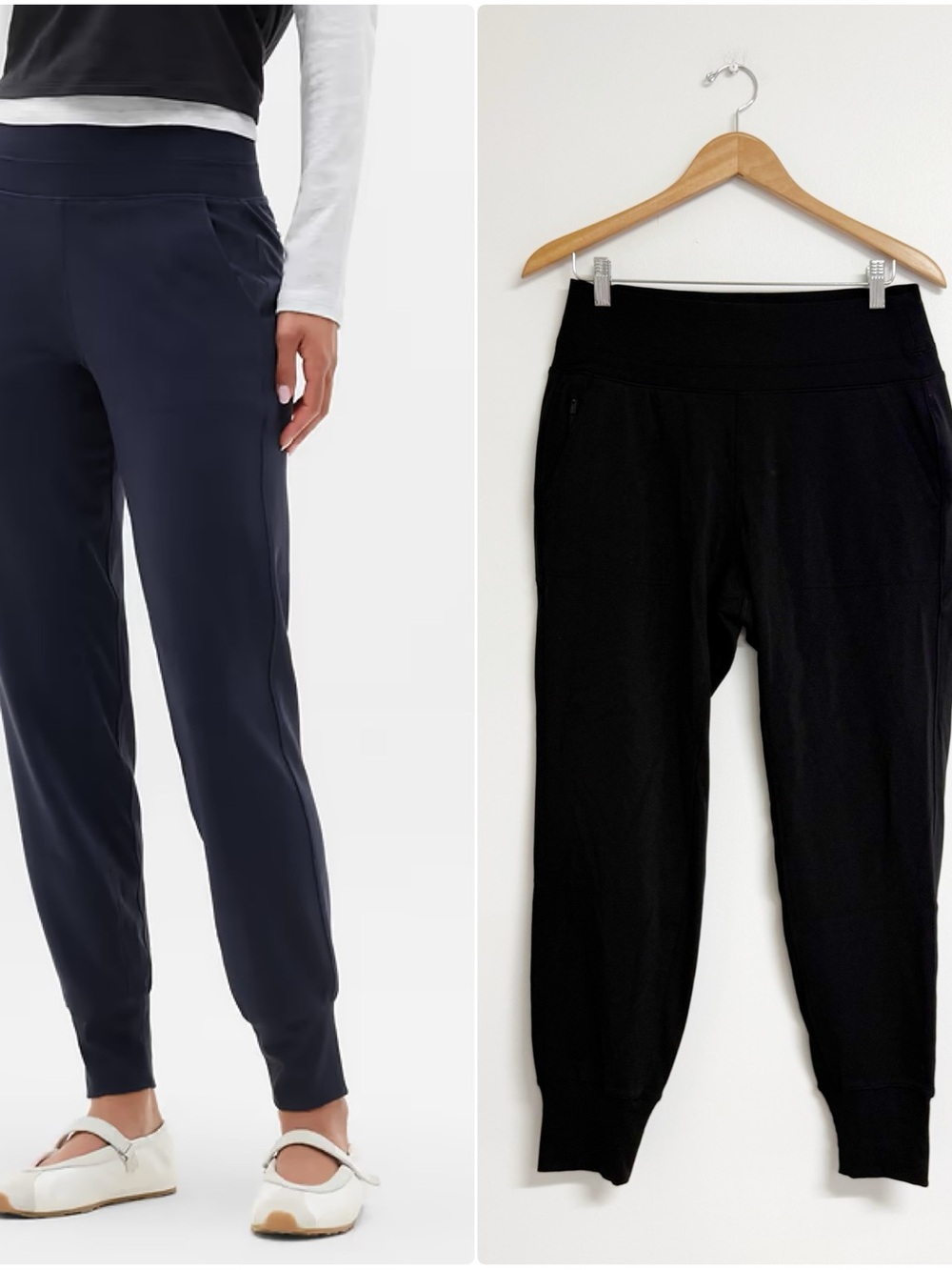 Athleta Venice High Rise Jogger Medium Black Pull On Travel Pants